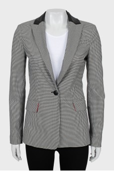 Jacket in houndstooth print