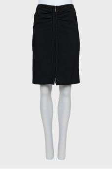 Black pencil skirt with zipper