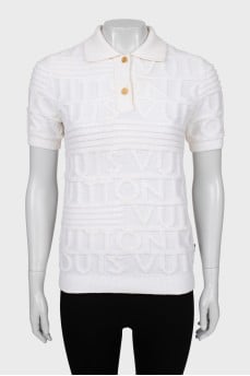 Textured polo shirt