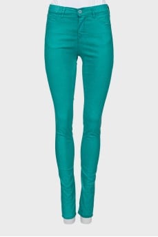 Green skinny jeans with tag