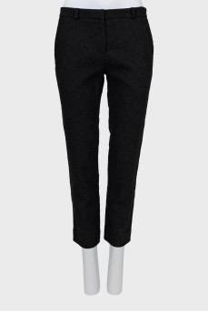 Low rise lace trousers with tag