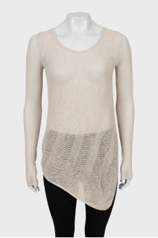 Braided long sleeve extended in front