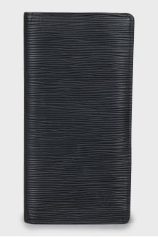 Embossed leather wallet for men