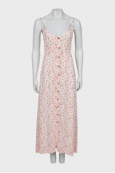 Floral button down dress