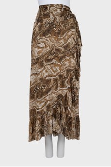 Skirt for smell in an animalistic print