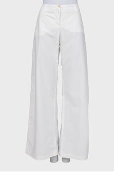 White high waisted trousers