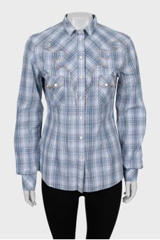 Slim fit plaid shirt
