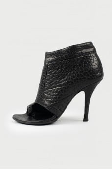 Open toe ankle boots