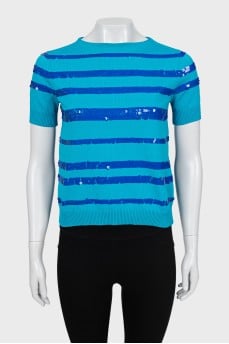 Vintage T-shirt decorated with sequins