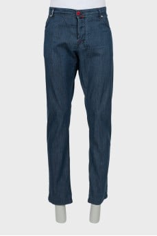 Men's trousers in checkered print