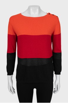 Mixed color striped jumper