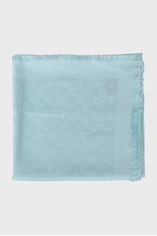 Silk and wool scarf in signature print