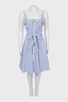 Striped dress with tag