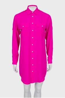 Pink shirt dress with tag