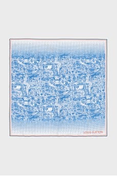 Printed silk scarf