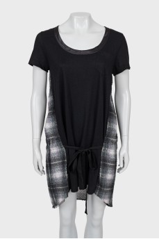 Short sleeve combination dress
