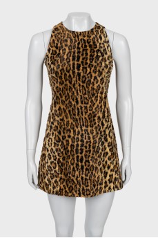 Mini dress in animal print