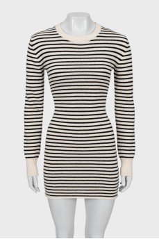 Striped dress with open back