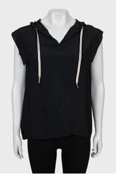 A-line tank top with hood