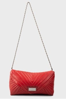 Red quilted bag