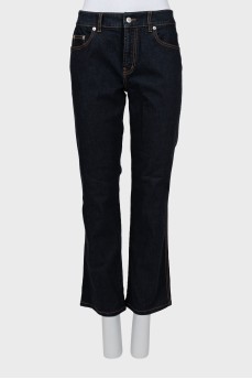 Dark blue straight fit jeans