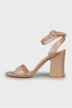 Brown leather sandals