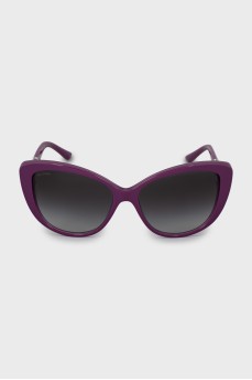 Sunglasses cat eye with decor