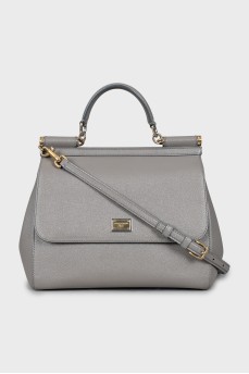 Leather satchel bag Sicily