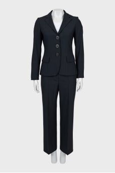 Striped suit of jacket and trousers