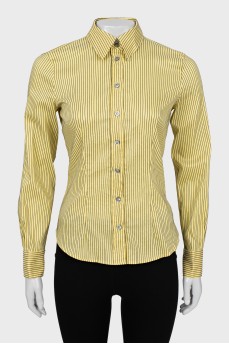 Slim fit shirt with stripe print