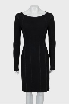 Bodycon dress with raised seams