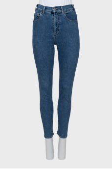 Blue high waist skinny jeans