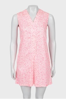 Printed dress with buttons