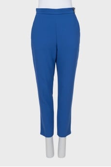 Blue tapered trousers