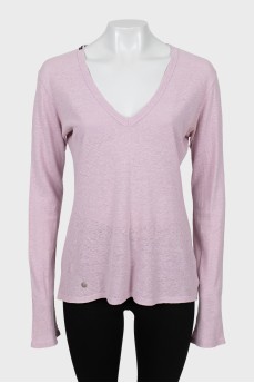Pink slim fit pullover