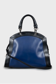Two-tone leather and suede bag