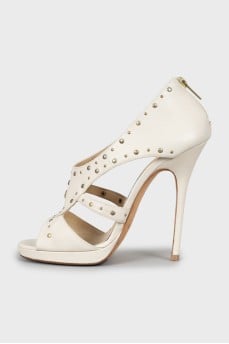 White high heel sandals