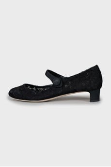 Lace mid heels