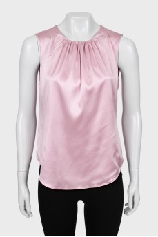 Pink blouse with drapery