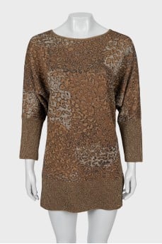 Animal print tapered dress