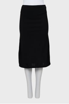 Black pencil skirt with elastic