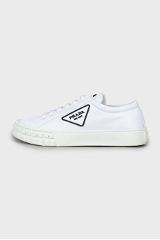 Textile sneakers with brand logo