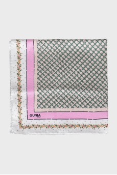 Silk scarf with floral print