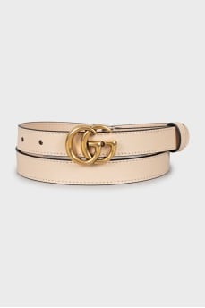 Leather belt GG Marmont