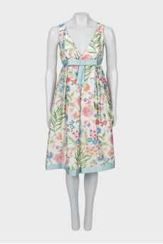 Floral dress with bow