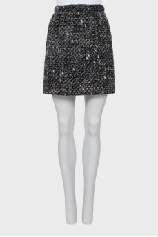Tweed mini skirt