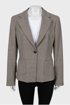 Jacket with a button in a small print