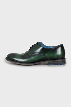 Men's leather shoes green