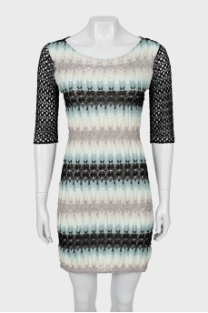 Mixed color woven dress