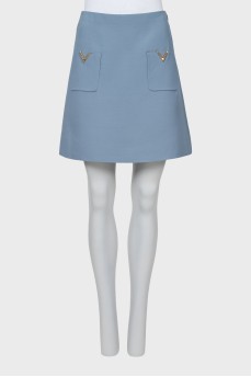 A-line skirt with patch pockets